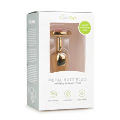   Easytoys Metal No.3 - anální kolík - zlatá-růžová (2,5 cm)