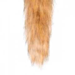   Easytoys Fox NO1 - kovové anální dildo s ocáskem lišky (stříbrno-červené)