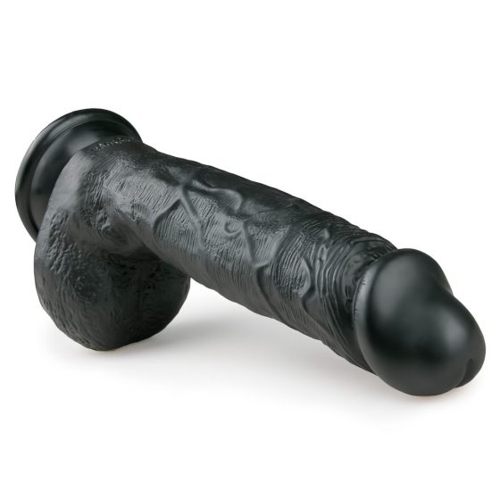 Easytoys - dildo s varlaty a přísavkou (22,5cm) - černé