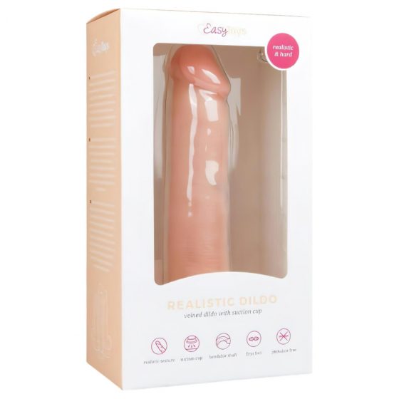 Easytoys - realistické dildo s přísavkou (20,5cm) - tělová barva