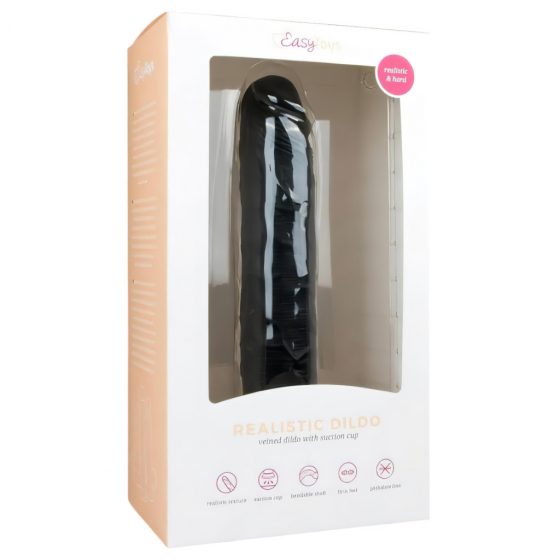 Easytoys - extra velké dildo s přísavkou (28,5cm) - černé