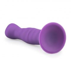 Easytoys - vlnité dildo se svorkami (fialové)