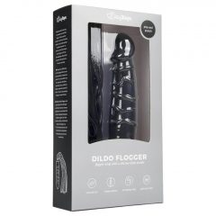   Easytoys Flogger - bičík a silikonové dildo v jednom (černé)