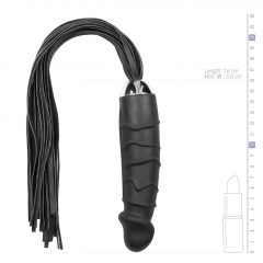   Easytoys Flogger - bičík a silikonové dildo v jednom (černé)