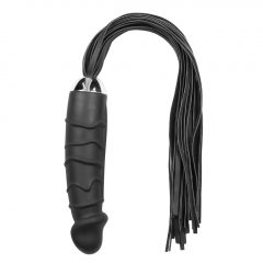   Easytoys Flogger - bičík a silikonové dildo v jednom (černé)