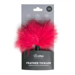   Easytoys Small Tickler Fetish Collection - hladítko z pravého peří (červené)