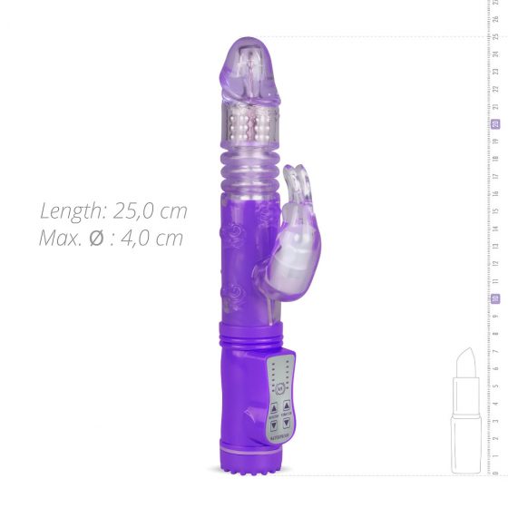 Easytoys Bunny - přírazový rotační vibrátor (fialový)