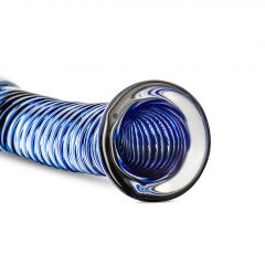   Gildo Glass No. 5 - spirálové skleněné dildo (průsvitné modré)