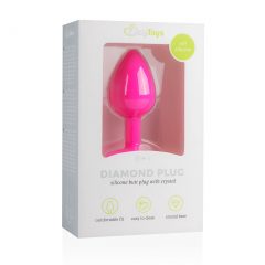 / Easytoys Diamond Small - anální kolík (růžovo-bílý)