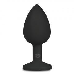   Easytoys Diamond - anální dildo s bílým kamínkem (malé) - černé