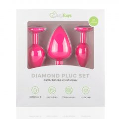 Easytoys Diamond Anální dilda sada (růžová)