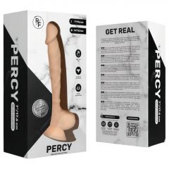   Real Fantasy Percy - připínací, realistické dildo (17,6 cm) - přírodní