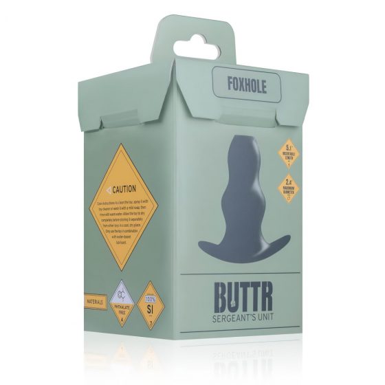 BUTTR Foxhole - duté anální dildo (černé)