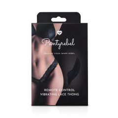   Pantyrebel - nabíjecí vibrační krajkové tanga - černé (S-L)