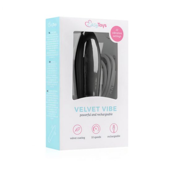 Easytoys Velvet Vibe - dobíjecí vibrátor (černý)