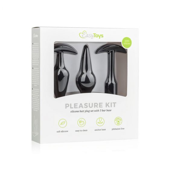 Easytoys Pleasure kit - pestrá sada análních dild (černá)