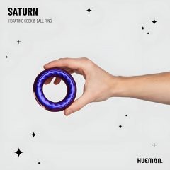   Hueman Saturn - nabíjecí, vodotěsný vibrační kroužek na penis (fialový)