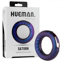   Hueman Saturn - nabíjecí, vodotěsný vibrační kroužek na penis (fialový)