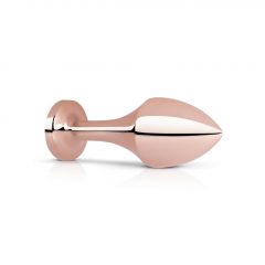   Rosy Gold Butt Plug - anální dildo s černým kamínkem (rosegold)