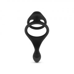   Easytoys Pleasure Ring - flexibilní kroužek na penis a varlata (černý)