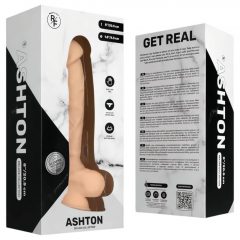   Real Fantasy Ashton - nohy, varlata, realistické dildo (20,5 cm) - přírodní