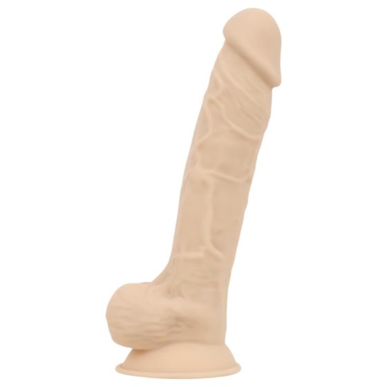 Real Fantasy Ashton - varlatový, realistický dildo - 20,5 cm (přírodní)