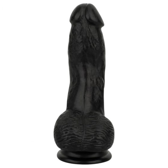 Easytoys - realistické dildo s varlaty - 12 cm (černé)