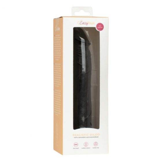 Easytoys - realistické dildo - 17,5 cm (černé)