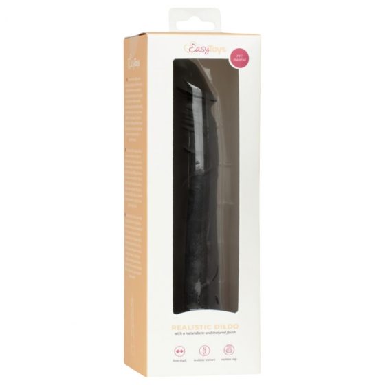 Easytoys - realistické dildo - 17,5 cm (černé)