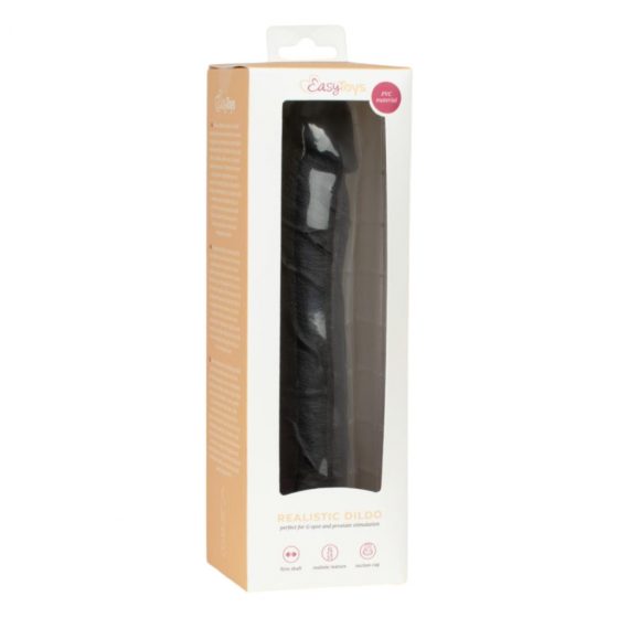 Easytoys - realistické dildo - 22,5 cm (černé)