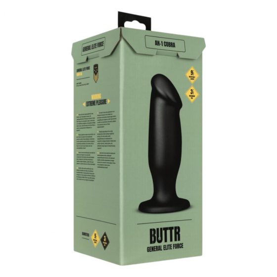 BUTTR AH-1 - anální dildo s přísavkou (černé)