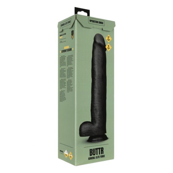 BUTTR Operace Dingo - obrovský realistický dildo - 43 cm (černý)