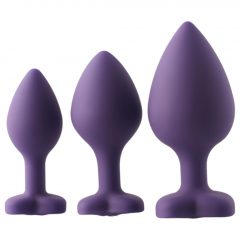   Flirts anal training kit - sada análního dilda (3ks) - fialová