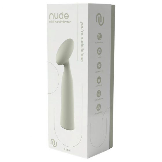 Nude Luna - akumulátorový mini wand vibrátor (šedý)