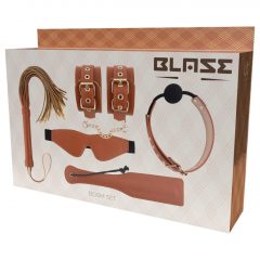 Blaze Elite - BDSM sada - 5 dílná (koňak)