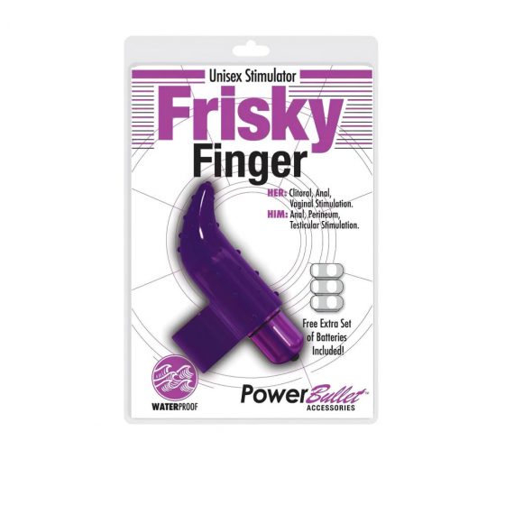 Frisky Finger - vodotěsný prstový vibrátor (fialový)