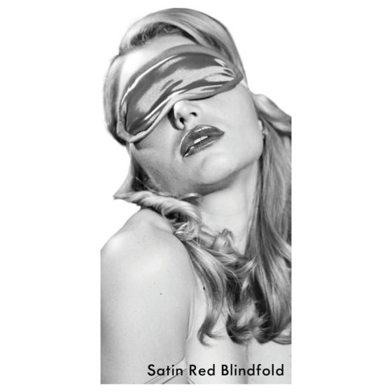 S & M Satin Red Blindfold - saténová maska ​​na oči (červená)