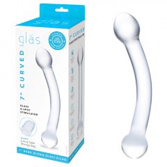   GLAS - skleněné dildo s dvojitým koncem, bod G (průsvitné)