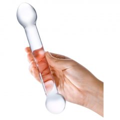   GLAS - skleněné dildo s dvojitým koncem, bod G (průsvitné)