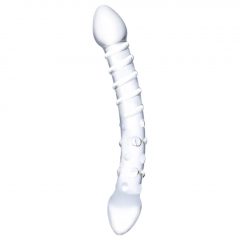   GLAS - klasické skleněné anální dildo dvojité (průsvitné)