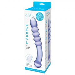   GLAS - skleněné dildo s dvojitým koncem (průsvitné fialové)