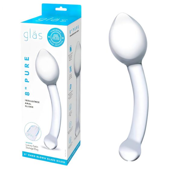 Gläs Glas Pure Indulgence Glass Anal Slider- skleněné dvojité anální dildo (průhledné)