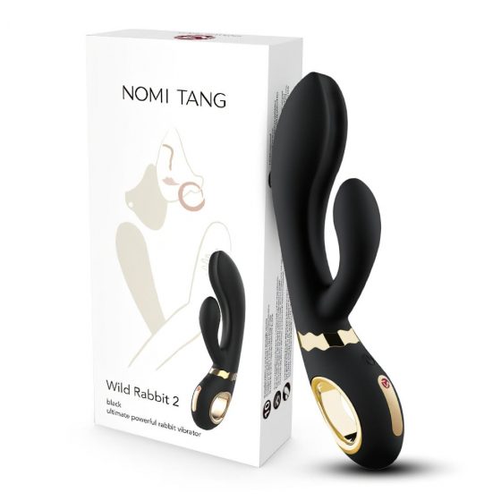 Nomi Tang Wild Rabbit 2 - dobíjecí vibrátor pro bod G s hůlkou (černý)