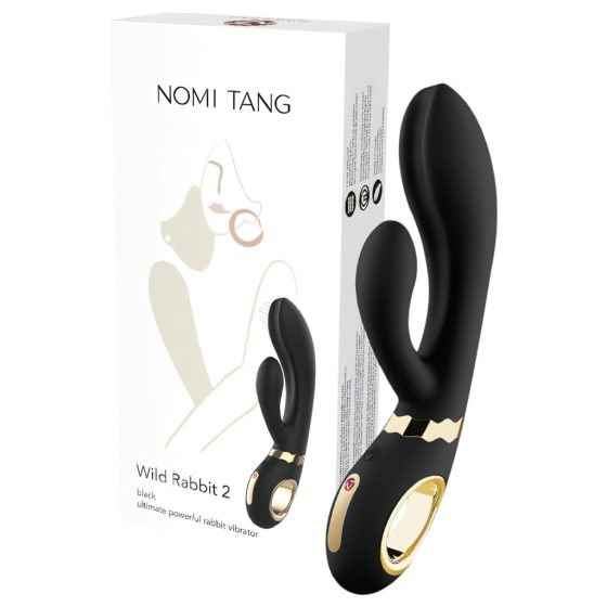 Nomi Tang Wild Rabbit 2 - dobíjecí vibrátor pro bod G s hůlkou (černý)