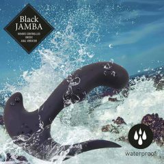   FEELZTOYS Black Jamba - dobíjecí, rádiem řízený, vyhřívaný anální vibrátor (černý)