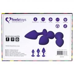   FEELZTOYS Bibi - sada análních vibrátorů - fialová (3 kusy)