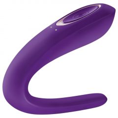   Satisfyer Double Classic - vodotěsný párový vibrátor (fialový)