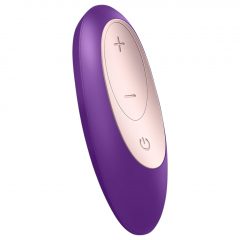   Satisfyer Double Plus Remote - nabíjecí, vodotěsný párový vibrátor na dálkové ovládání (fialový)