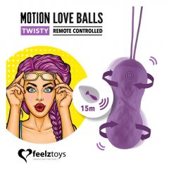   Feelztoys Twisty - nabíjecí, vodotěsné, rotační vibrační vajíčko (fialové)