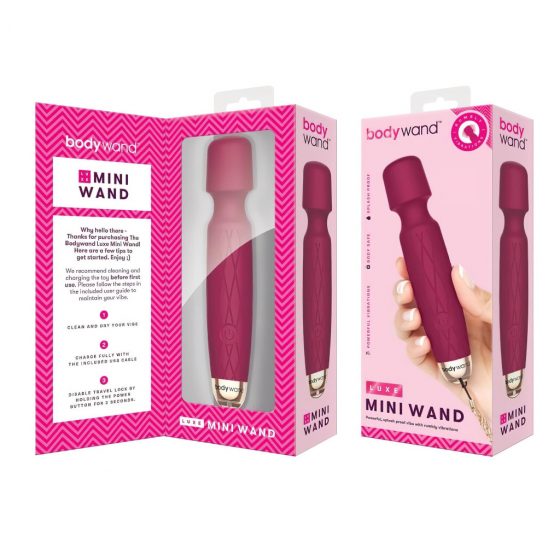 Bodywand Luxe - dobíjecí mini masážní vibrátor (tmavě růžový)